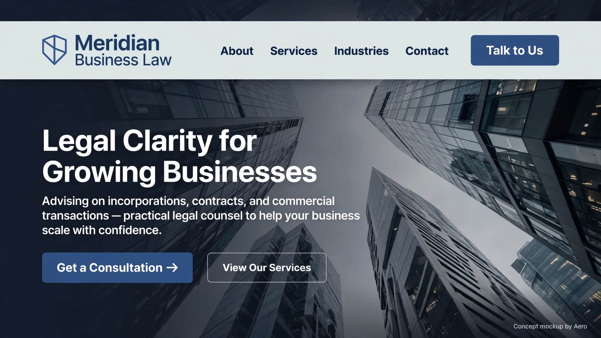 Meridian Business Mockup